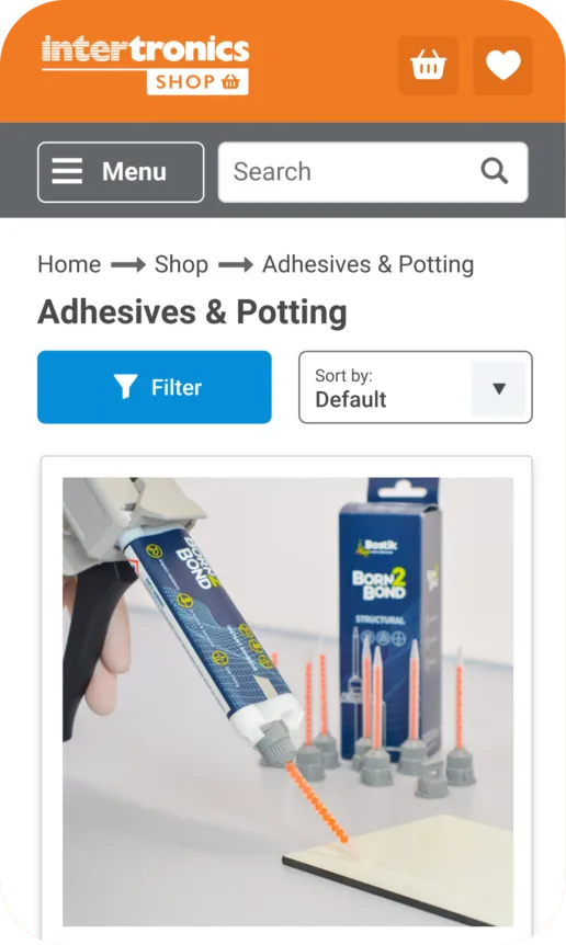 Intertronics e-commerce custom web design